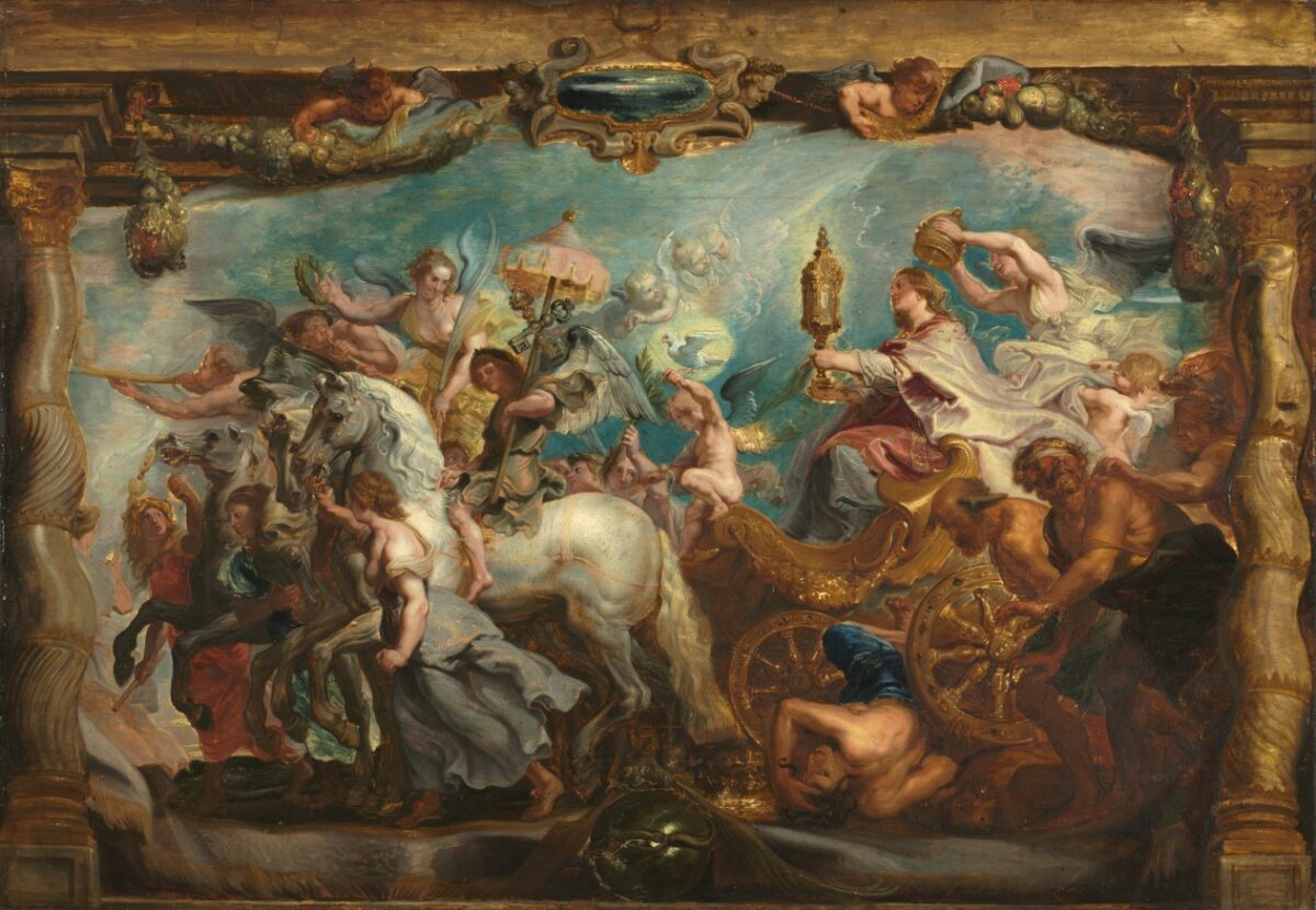 Hope represents a triumph of the soul. "The Triumph of the Church," after 1628, by a follower of Peter Paul Rubens. Cleveland Museum of Art, Cleveland. (Public Domain)