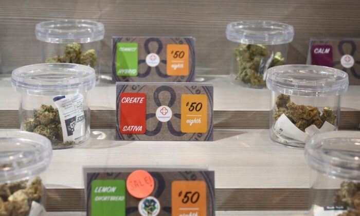 Voters in five states on Nov. 8 will be asked to legalize recreational adult-use of marijuana and join 19 other states where it is legal, including California where marijuana was being sold in this Los Angeles dispensary in January 2019. (Robyn Beck/AFP via Getty Images)
