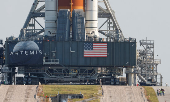 NASA’s Giant Moon Rocket Emerges for Debut Launch