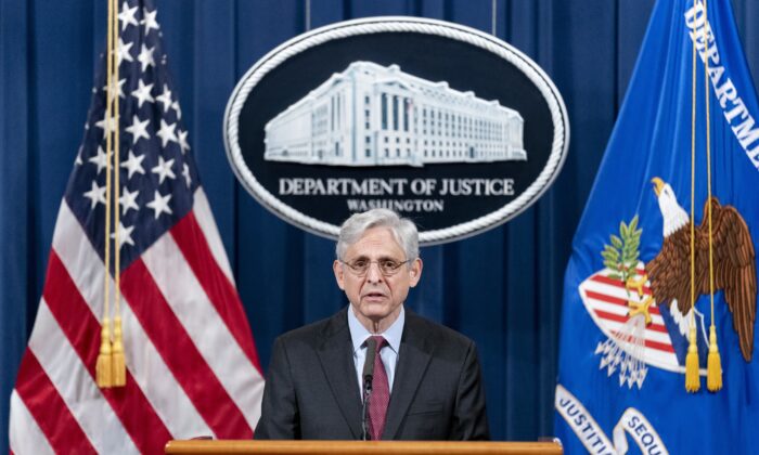 Attorney General Merrick Garland in Washington, D.C., on April 21, 2021. (Andrew Harnik/Pool/Getty Images)