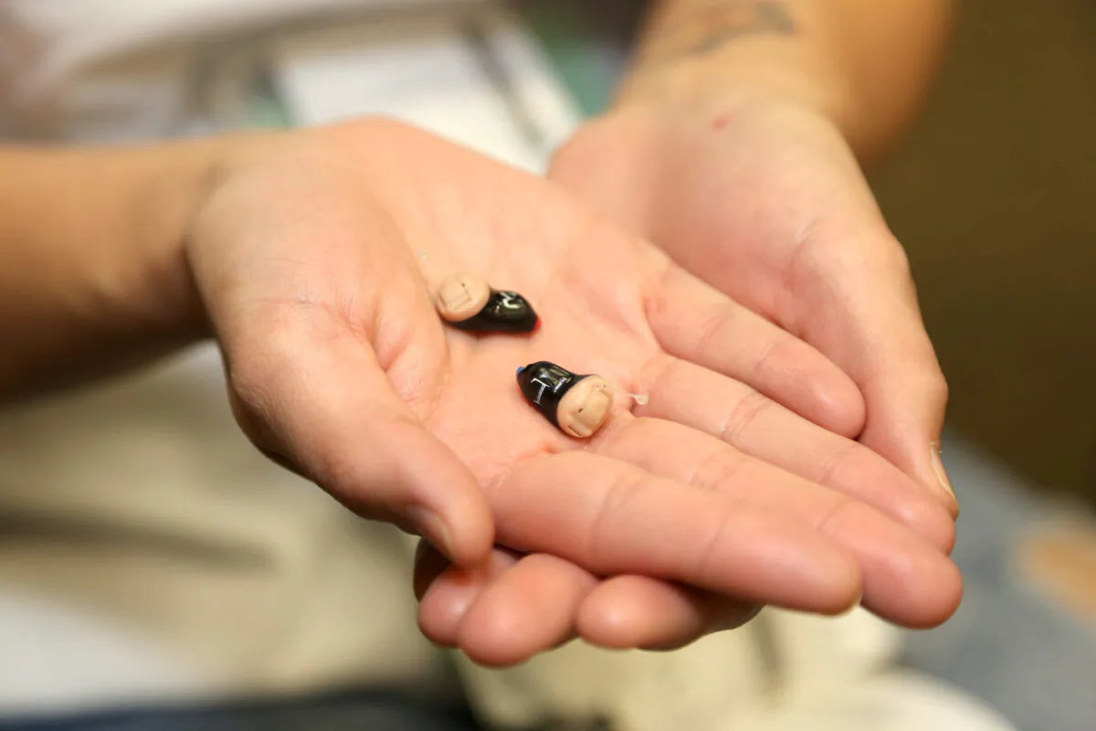 A general view of new hearing aids at the Starkey Hearing Foundation Mission during GRAMMY Camp at University of Southern California in Los Angeles, Calif., on Jan. 22, 2014. (Rachel Murray/Getty Images)