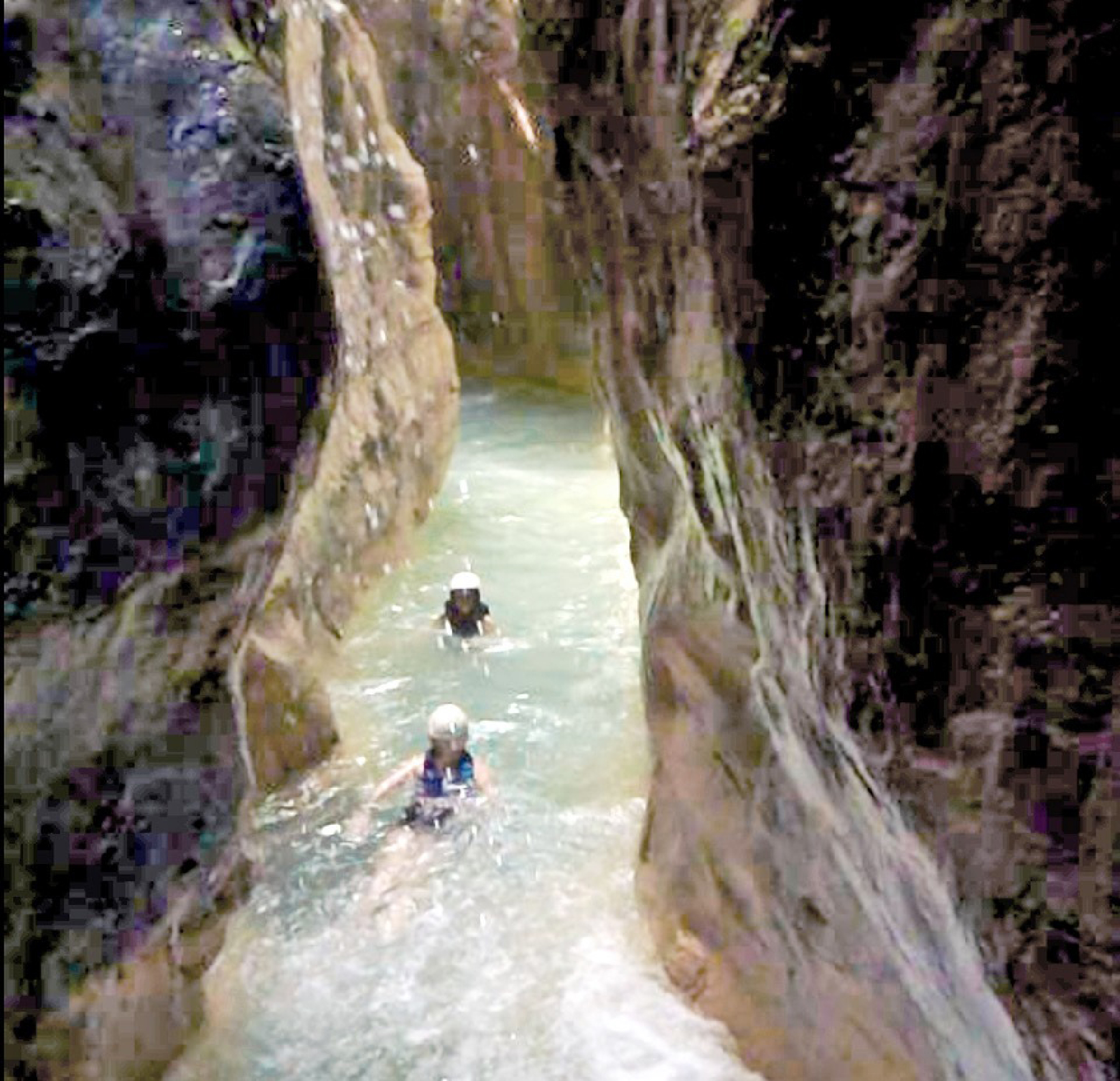Swimming in caves is a popular activity at Puerto Plata in the Dominican Republic.