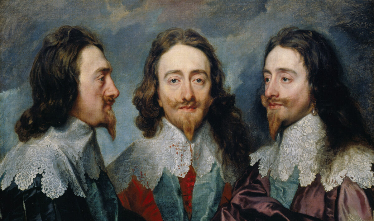 Detail from "Charles I in Three Positions," 1635, by Anthony van Dyck.  Oil on canvas. Royal Collection, UK. (Public Domain)