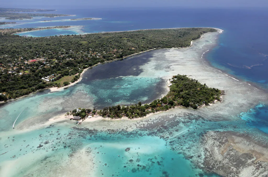 An aerial view of Erakor island and the coastline of Port Vila, Vanuatu, on Dec. 7, 2019. (Mario Tama/Getty Images)