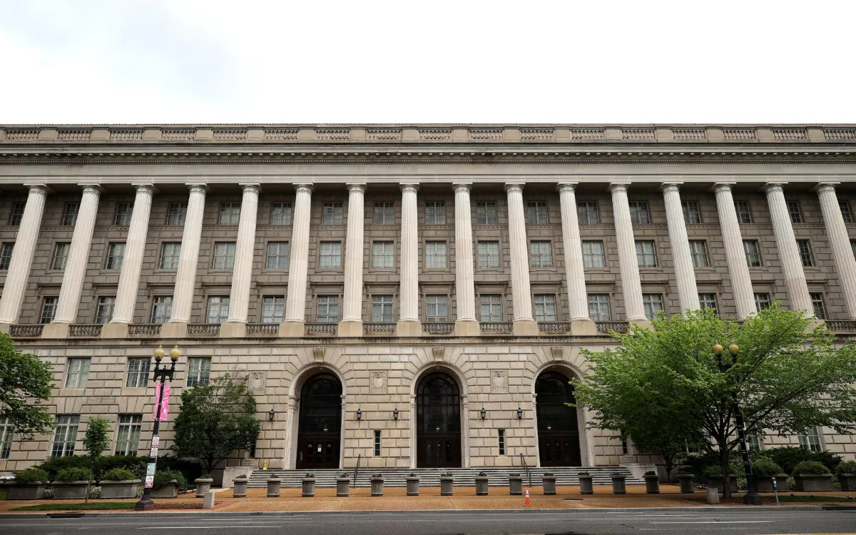 The Internal Revenue Service (IRS) headquarters building is seen in the Federal Triangle section of Washington, on April 27, 2020. (Chip Somodevilla/Getty Images)