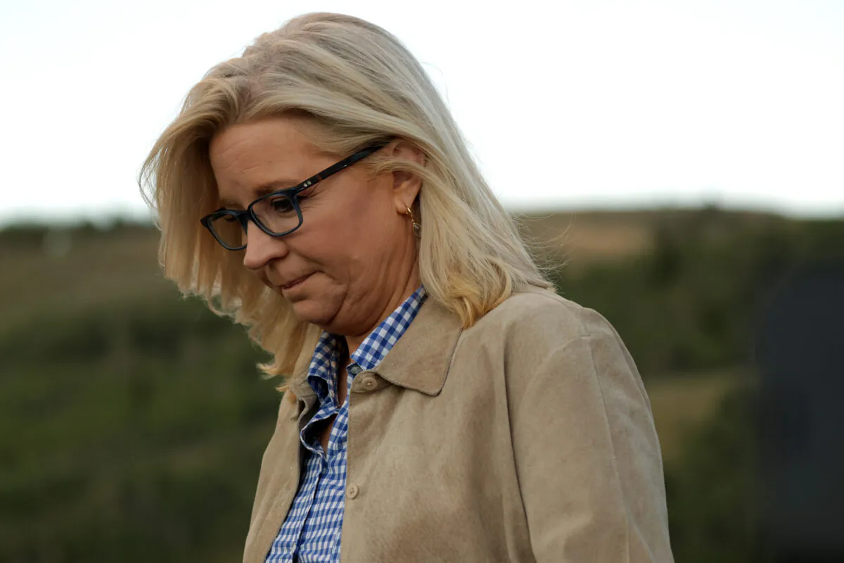 Rep. Liz Cheney (R-Wyo.) arrives to a primary night event in Jackson, Wyo., on Aug. 16, 2022. (Alex Wong/Getty Images)