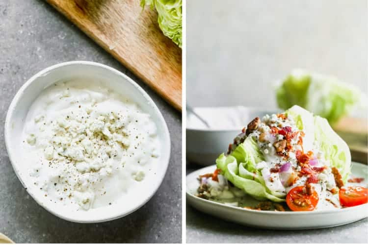 wedge salad and dressing