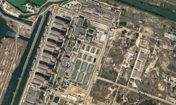 An overview of the Zaporizhzhia Nuclear Power Plant in Enerhodar, Ukraine, on Aug. 7, 2022. (Planet Labs PBC/Handout via Reuters)