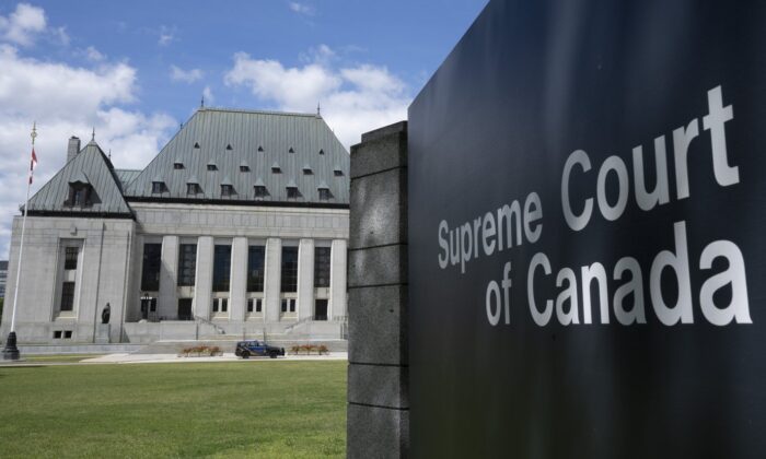 The Supreme Court of Canada in Ottawa on Aug. 10, 2022. (The Canadian Press/Adrian Wyld)