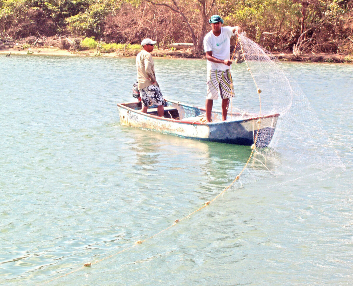 Fishermen on the Yasica River in the Dominican Republic cast their nets. (Courtesy of Victor Block)