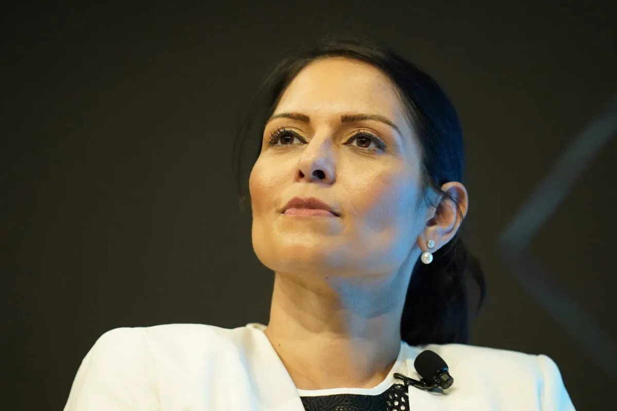 Undated file photo of then-British Home Secretary Priti Patel. (Danny Lawson/PA)