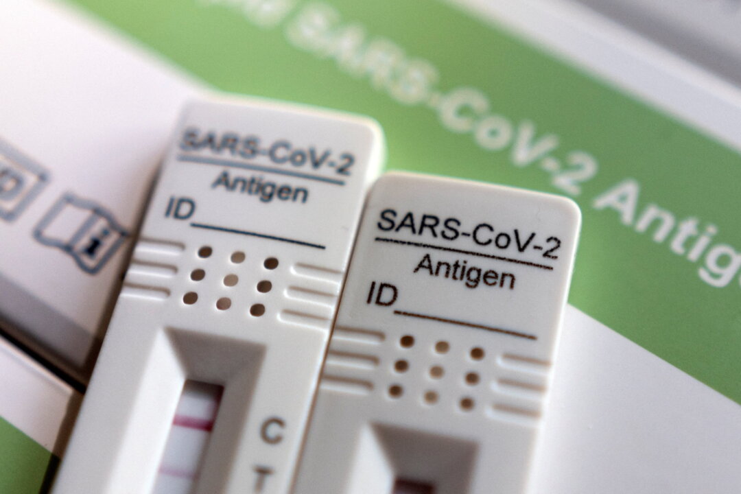 Rapid SARS-CoV-2 Antigen Test kits are seen in this illustration taken Jan. 13, 2022. (Dado Ruvic/Reuters)