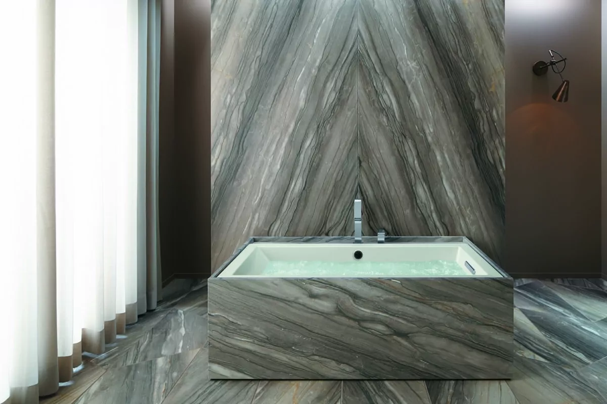 With bubble massage air baths, thousands of tiny rising bubbles deliver a gentle full-body massage in place of vigorous jets. (Kohler/TNS)