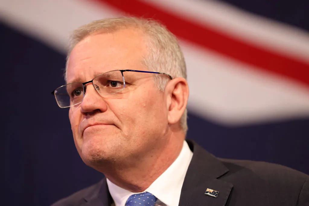 Former Prime Minister Scott Morrison in Sydney, Australia, on May 21, 2022. (Asanka Ratnayake/Getty Images)