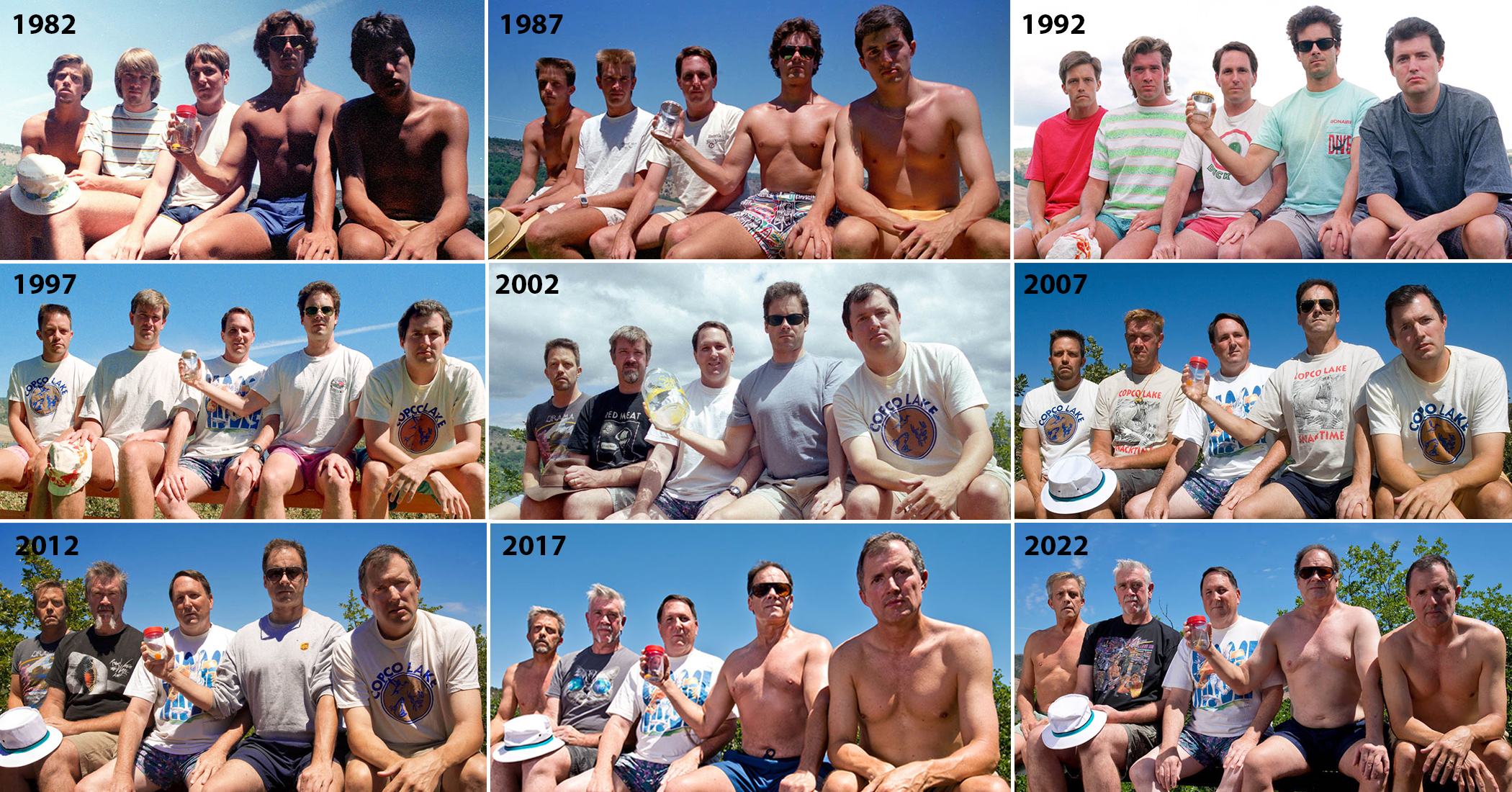 'A Testament to Our Friendship': 5 Friends Re-create a Photo Every 5 Years for 40 Years - Vimarsana News