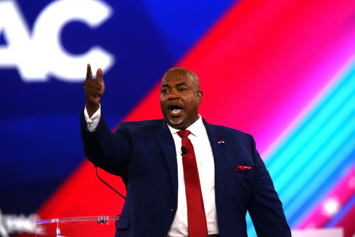 North Carolina Lt. Gov. Mark Robinson,  speaks at the Conservative Political Action Conference in Dallas at the Hilton Anatole Aug. 6, 2022.  (Bobby Sanchez for The Epoch Times)