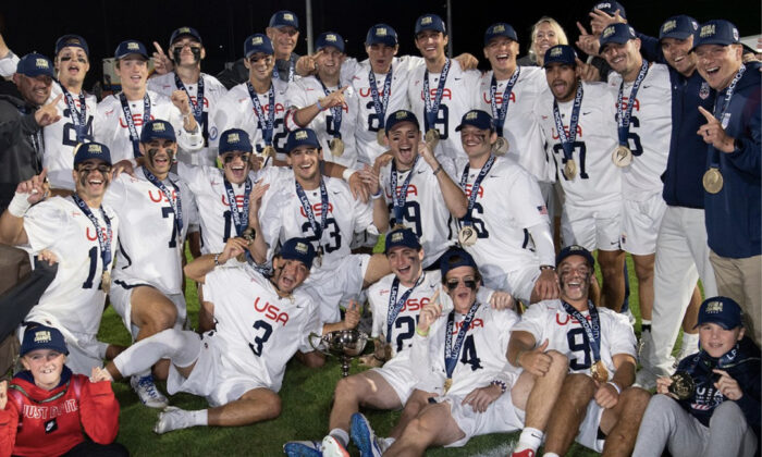 World Champions at the Men's U21 Lacrosse World Championships, in Limerick, Ireland on Aug. 20, 2022. (Twitter of U.S. Men's National Team)