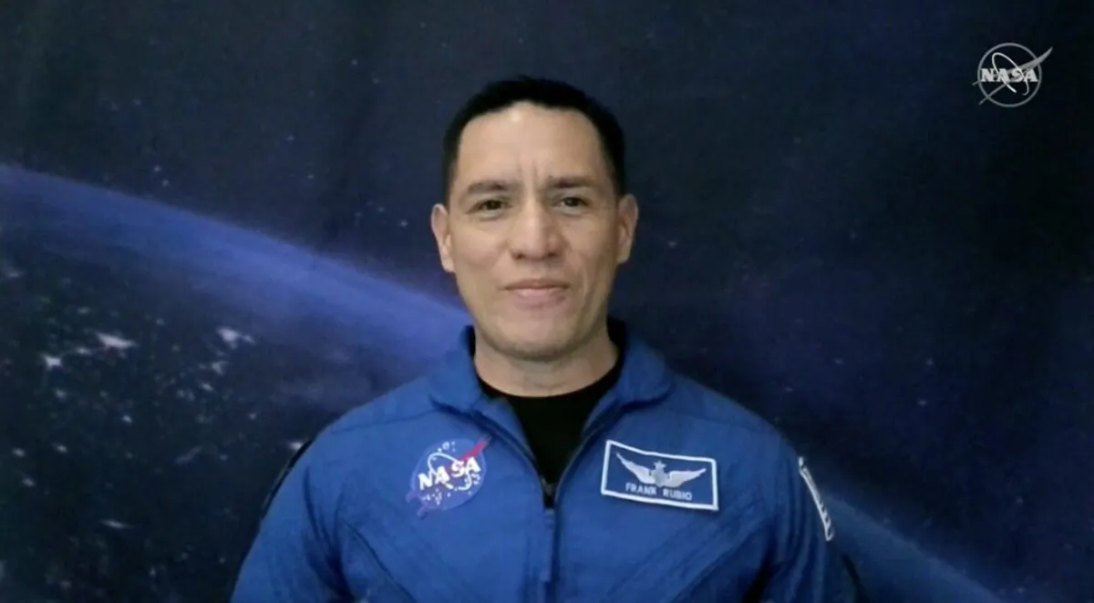 NASA Astronaut Frank Rubio makes comments about his upcoming mission to space, in Star City, Russia, on Aug. 22, 2022. (NASA/Screenshot via The Epoch Times)