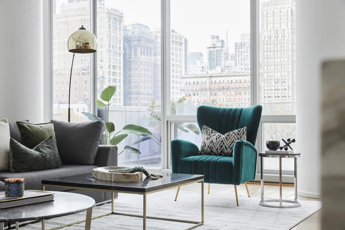 A green accent chair helps to create an appealing focal point. (Scott Gabriel Morris/TNS)