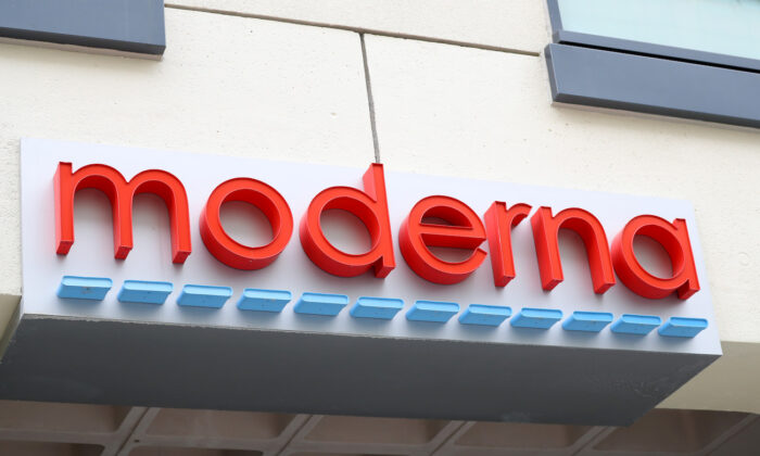 A view of Moderna headquarters in Cambridge, Mass., on May 8, 2020. (Maddie Meyer/Getty Images)