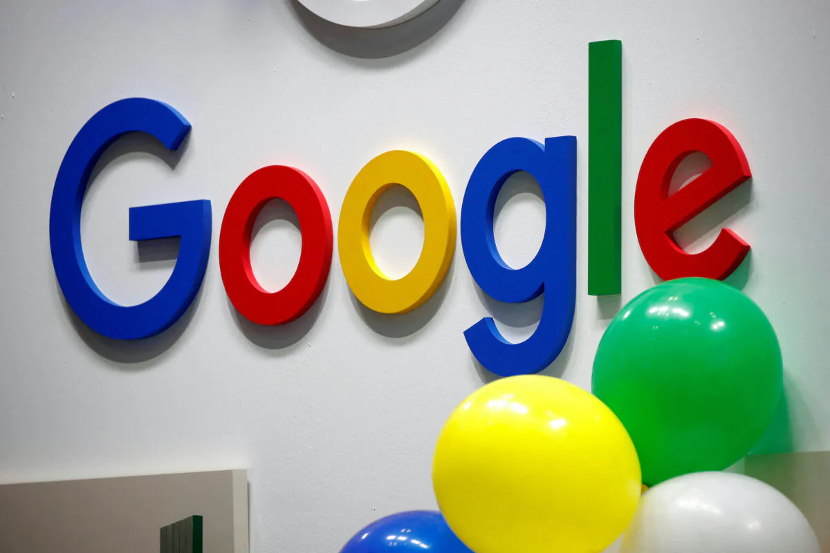 The logo of Google is seen at the high profile startups and high tech leaders gathering, Viva Tech, in Paris, on May 16, 2019. (Charles Platiau/Reuters)