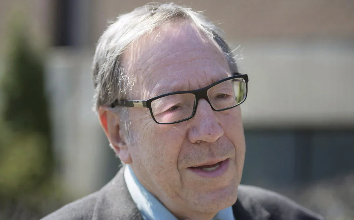 Former minster of justice Iriwin Cotler in Montreal, Que., on April 14, 2017. (The Canadian Press/Graham Hughes)