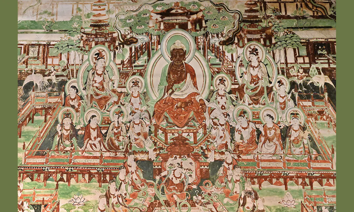 Replica of Cave 25 of the Yulin Grottoes. Aug 23, 2022. (Sung Pi-lung/The Epoch Times)