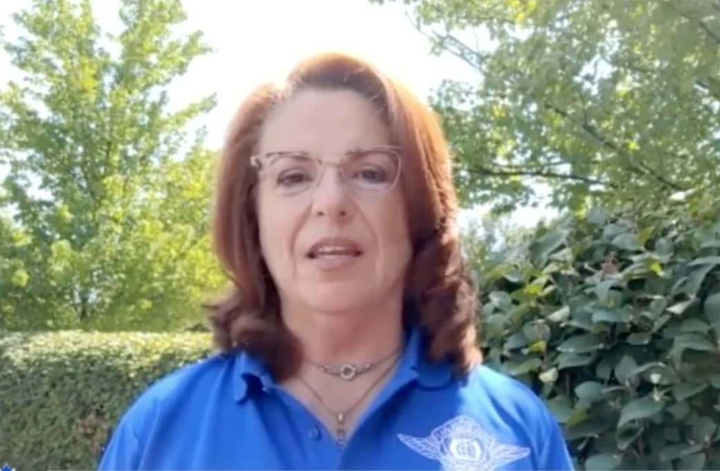 Ann Dorn, Capt. David Dorn's widow and a retired officer herself, is interviewed by NTD The Nation Speaks on Aug. 15, 2022. (NTD)