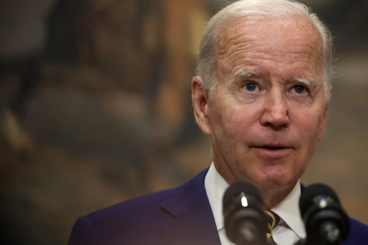 President Joe Biden speaks on student loan debt at the White House in Washington on Aug. 24, 2022. (Alex Wong/Getty Images)