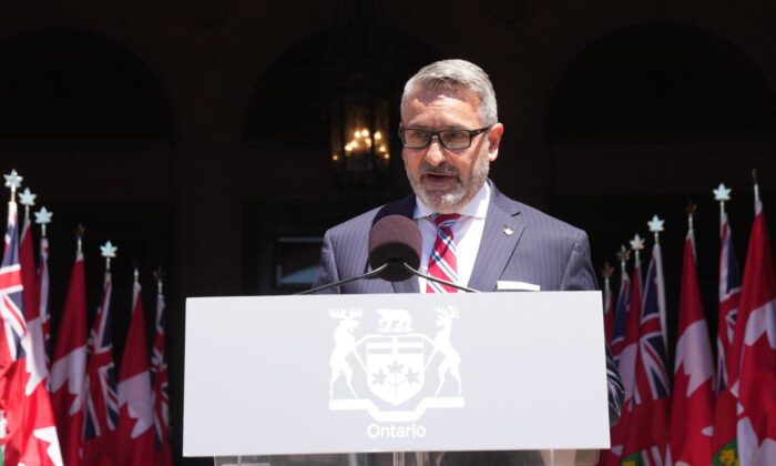Ontario Long-Term Care Minister Paul Calandra, in Toronto, on June 24. (The Canadian Press/Nathan Denette)
