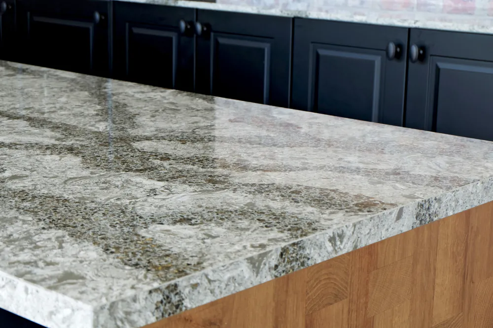 Quartz, an engineered stone, now comes in a wide variety of colors and designs, some of which mimic natural materials such as marble. (Papah-kah/Shutterstock)