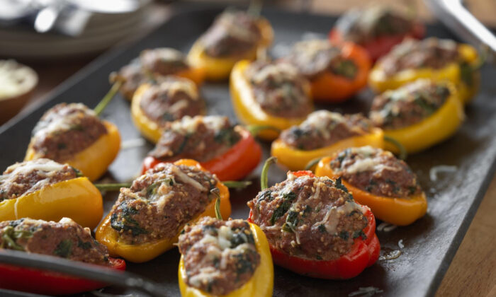 Stuffed Baby Bell Peppers With Ground Beef and Couscous