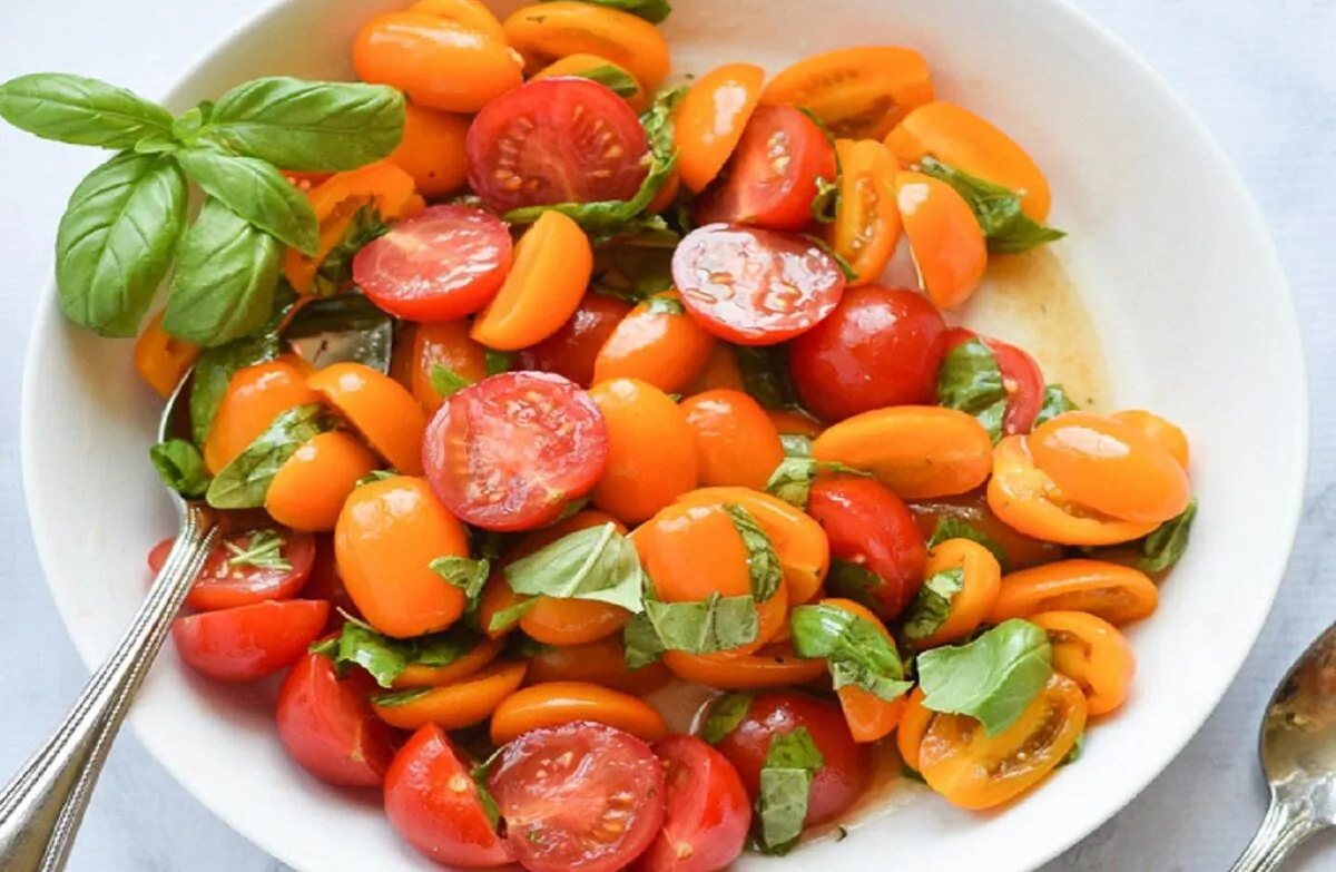 This salad is a simple way to use up some of your garden tomatoes or add something light and fresh to a dinner. (Photo courtesy of Seasonal Cravings)