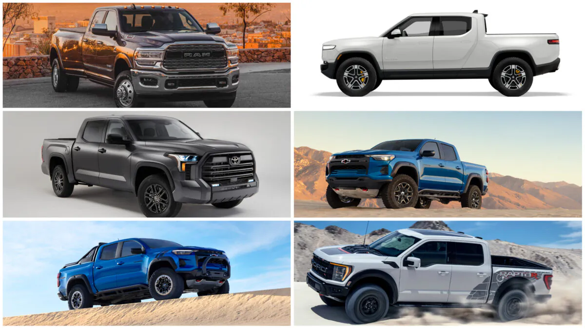 (Courtesy of Rivian, Ram Trucks, Ford, Toyota, Chevrolet)