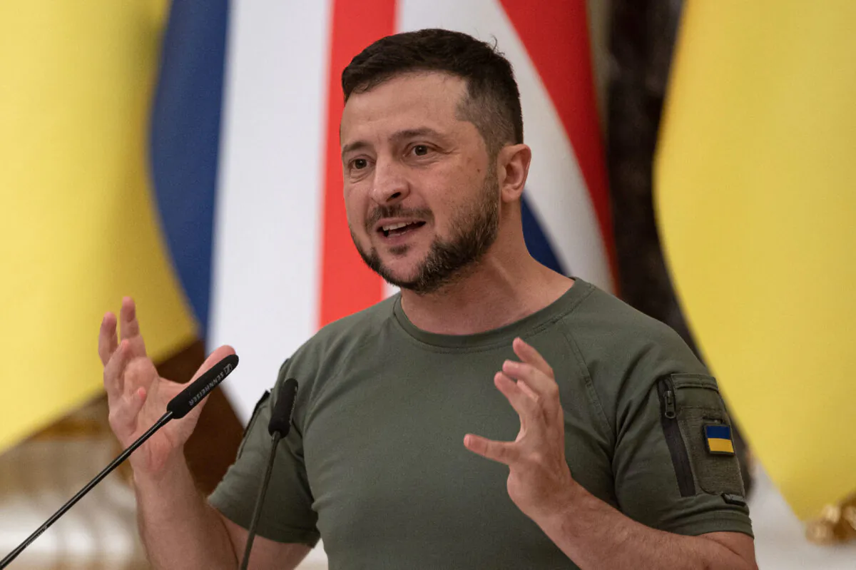 Ukrainian President Volodymyr Zelenskyy, in Kyiv, Ukraine, on Aug. 24, 2022. (Alexey Furman/Getty Images)
