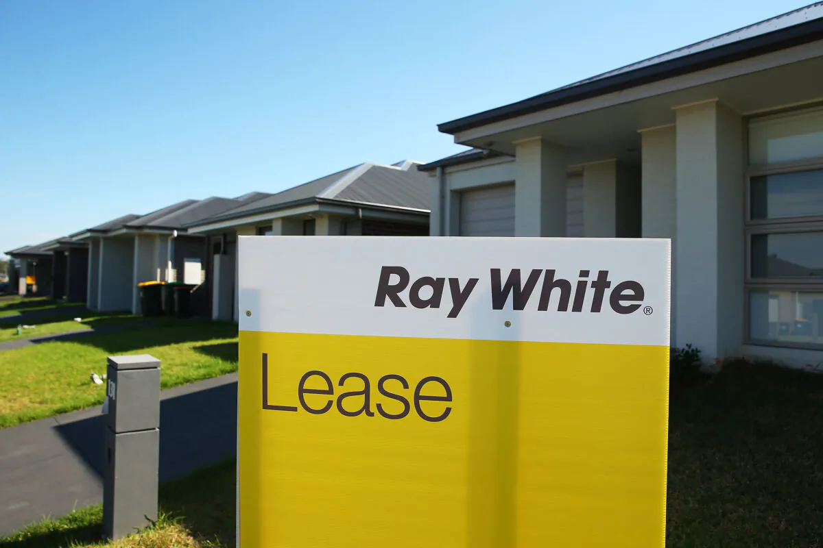 A lease sign is displayed outside a home in Edmondson Park in Sydney, Australia, on April 28, 2016. (Brendon Thorne/Getty Images)