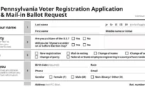 Pennsylvania Abruptly Changes Voter Registration Form, Combines With Mail-In Ballot Application