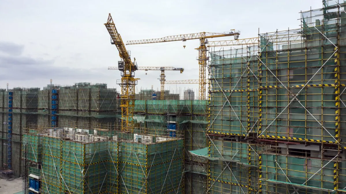Unfinished apartment buildings at the Phoenix City residential project, developed by Country Garden Holdings Co., in Shanghai, China, on Jan. 17, 2022. (Qilai Shen/Bloomberg via Getty Images)