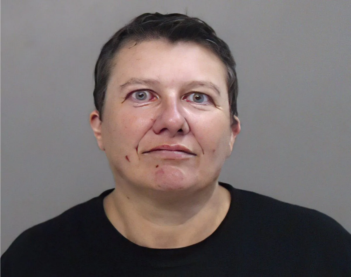 This photo provided by the Hidalgo County (Texas) Sheriff's Office, showing the booking photo of Pascale Ferrier. (The Canadian Press/AP- Texas Sheriff's Office)
