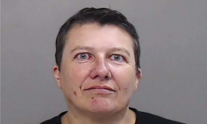 This photo provided by the Hidalgo County (Texas) Sheriff's Office, showing the booking photo of Pascale Ferrier. (The Canadian Press/AP- Texas Sheriff's Office)