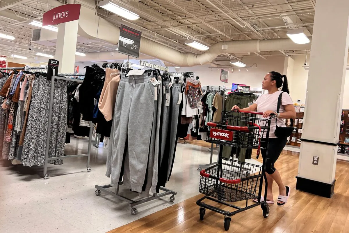 Guests shop at the TJ Maxx store in the Mall at Prince George's in Hyattsville, Md., on Aug. 17, 2022. (Chip Somodevilla/Getty Images)