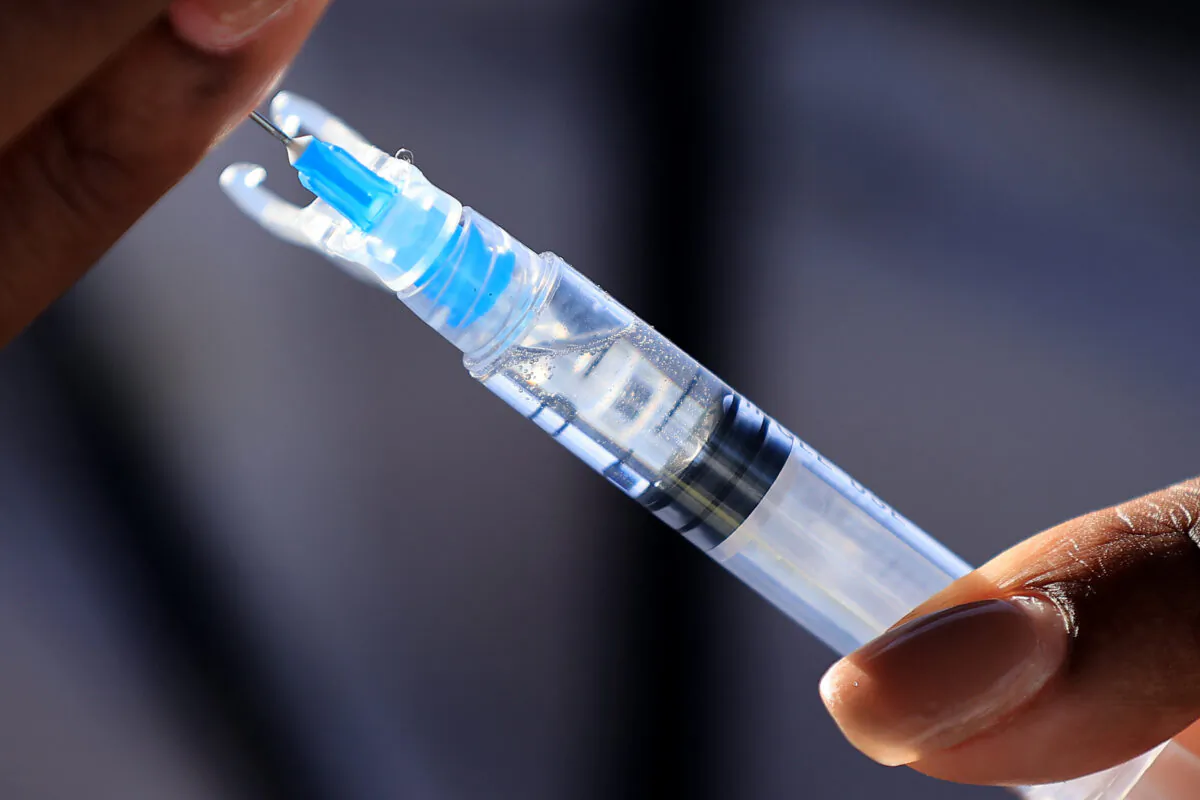 A COVID-19 vaccine in Washington in a May 6, 2021, file image. (Chip Somodevilla/Getty Images)
