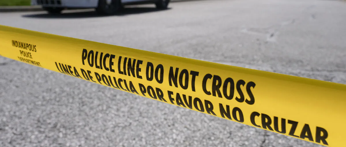 Undated file photograph of police tape. (Jeff Dean/AFP via Getty Images)