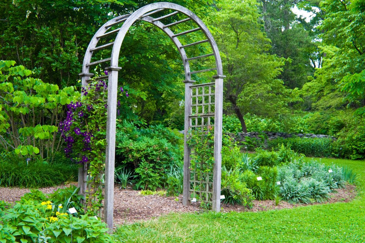 A garden arbor is a popular feature in today's well-dressed landscape. (Dreamstime/TNS)