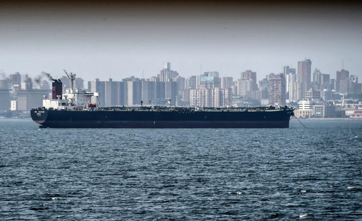 An oil tanker remains at the Maracaibo Lake in Maracaibo, Venezuela, on March 15, 2019. (Juan Barreto/AFP via Getty Images)