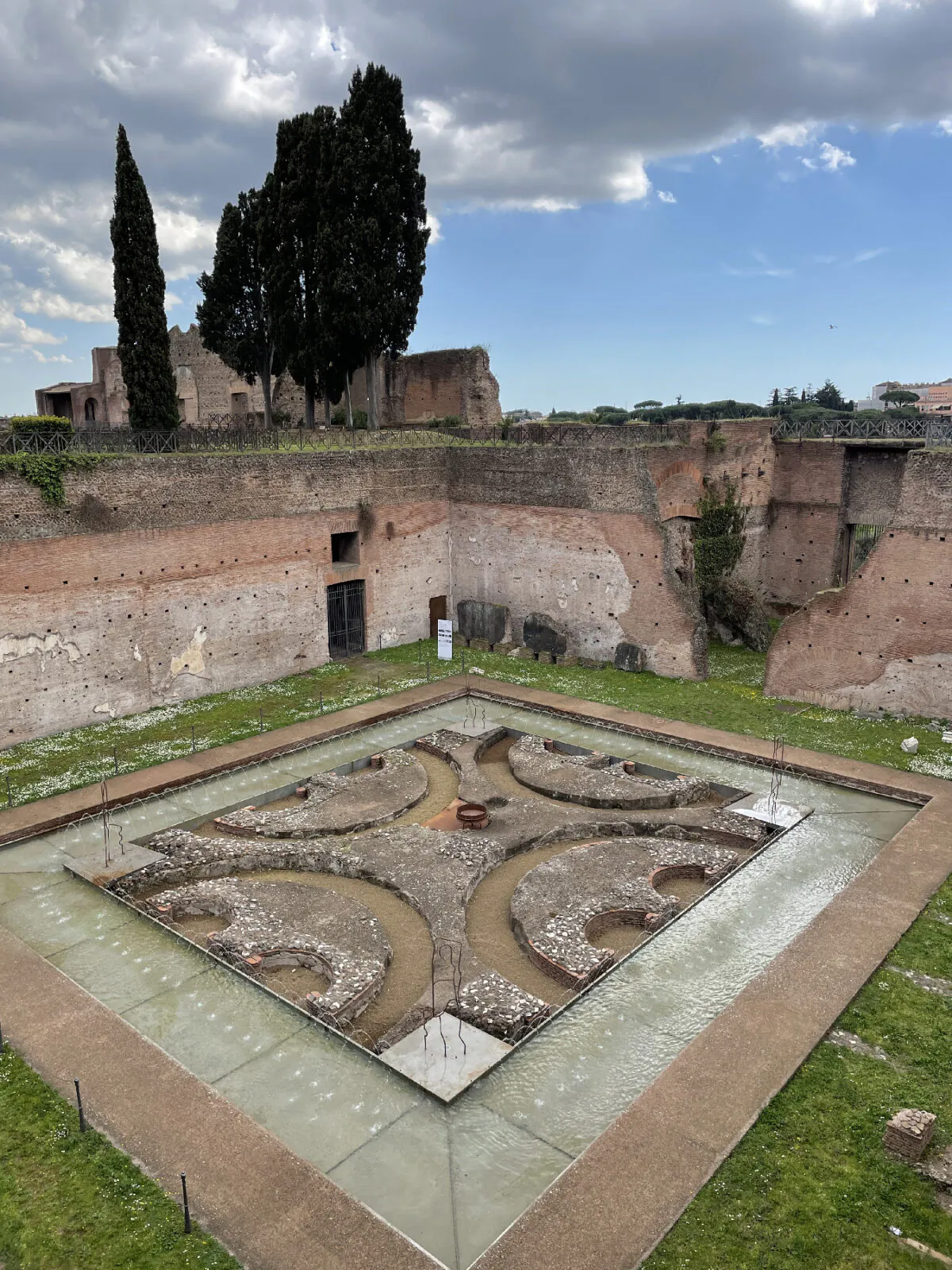 Pools, fountains and courtyards made hot summers bearable in the palace of Caesar Augustus and his wife, Livia, atop Palatine Hill in ancient Rome. (Photo courtesy of Lesley Frederikson.)