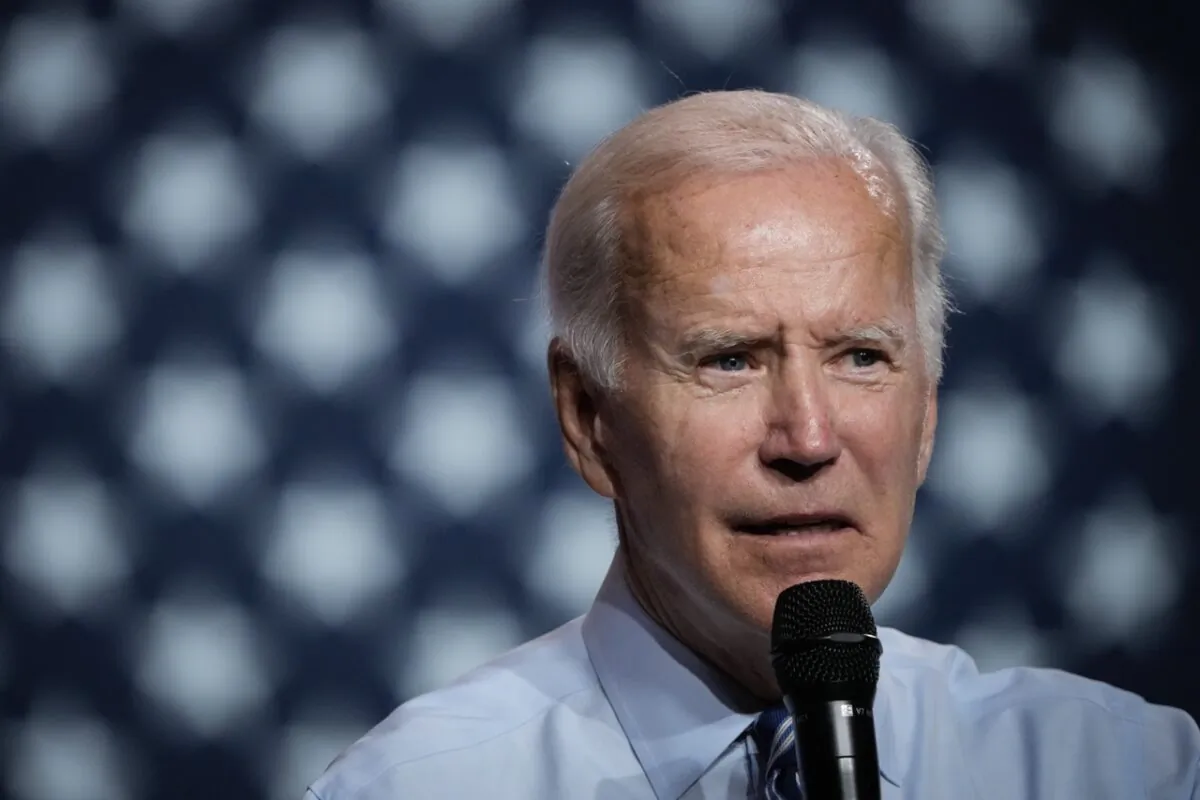 President Joe Biden speaks during a rally in Rockville, Maryland on Aug. 25, 2022. (Drew Angerer/Getty Images)