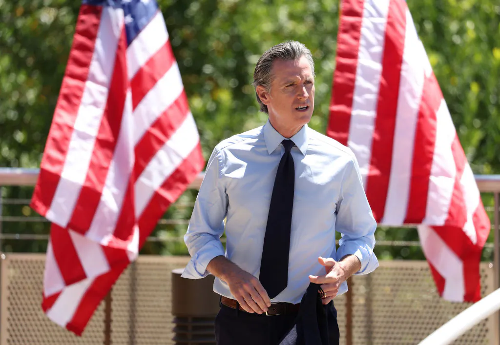 California Gov. Gavin Newsom speaks during a visit to Chabot Space & Science Center in Oakland, Calif. on Aug. 12, 2022. (Photo by Justin Sullivan/Getty Images)