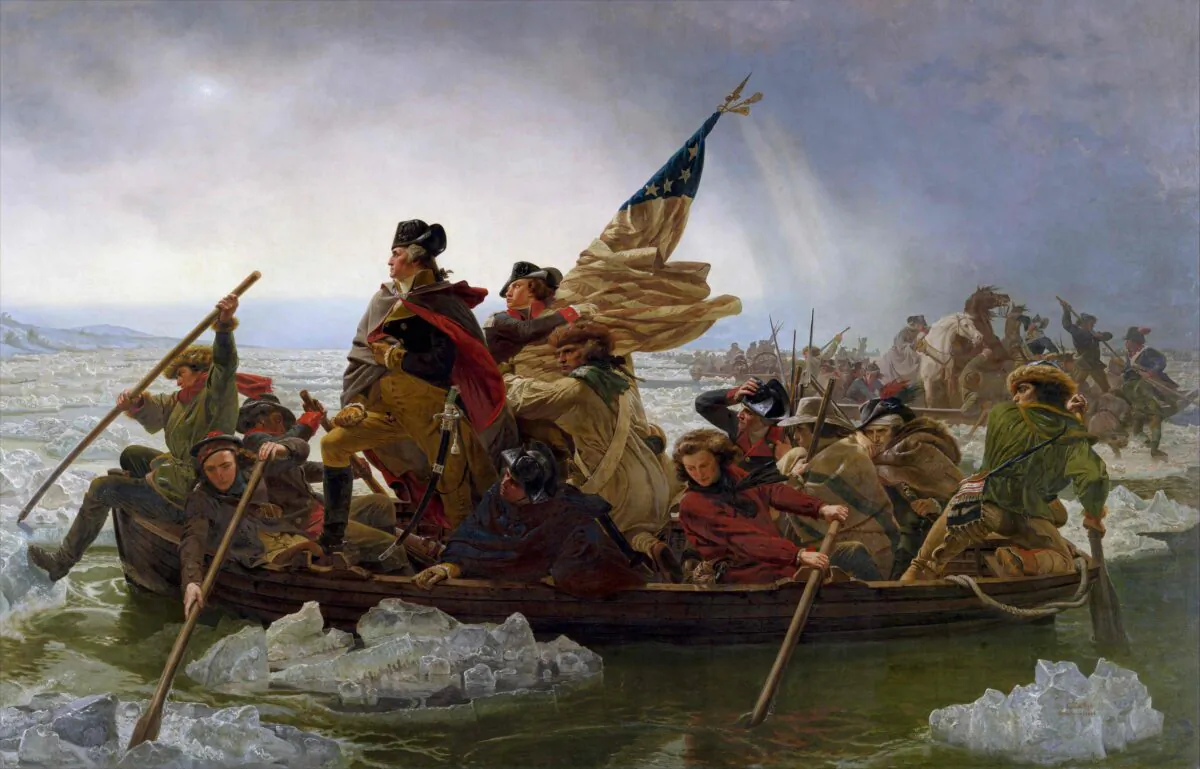 “Washington Crossing the
Delaware” by Emanuel
Leutze, 1851. Oil on canvas.
Metropolitan Museum of Art,
New York. (Public domain)