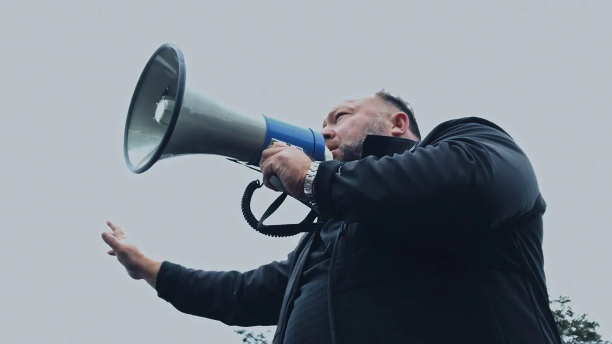 A still from the film "Alex's War" about Alex Jones. (Courtesy of Alex's War)
